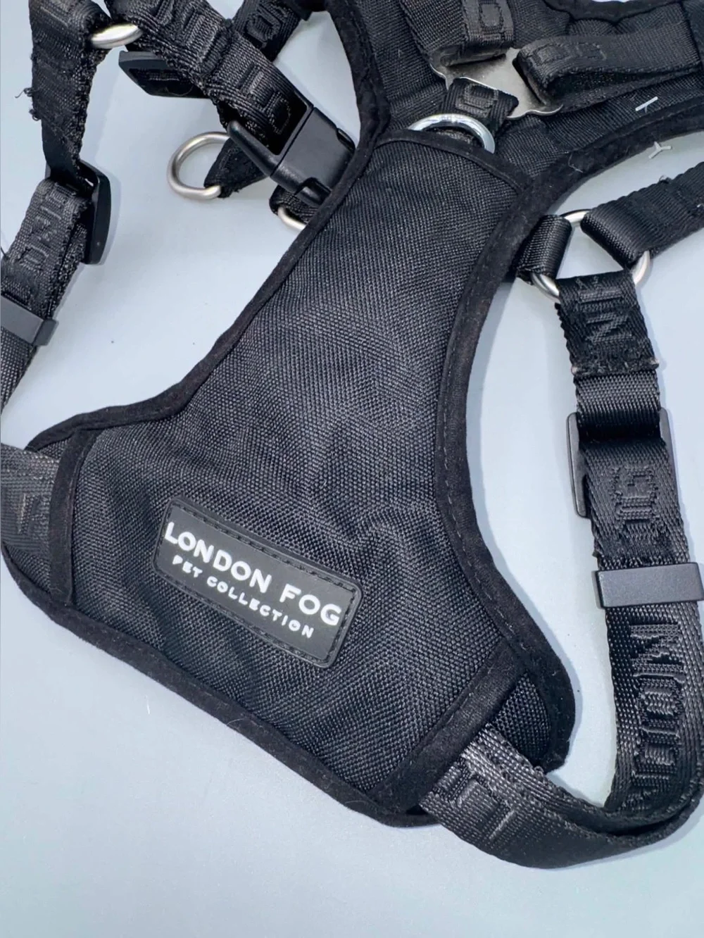 NEW London Fog Black No-Pull Padded Dog Harness